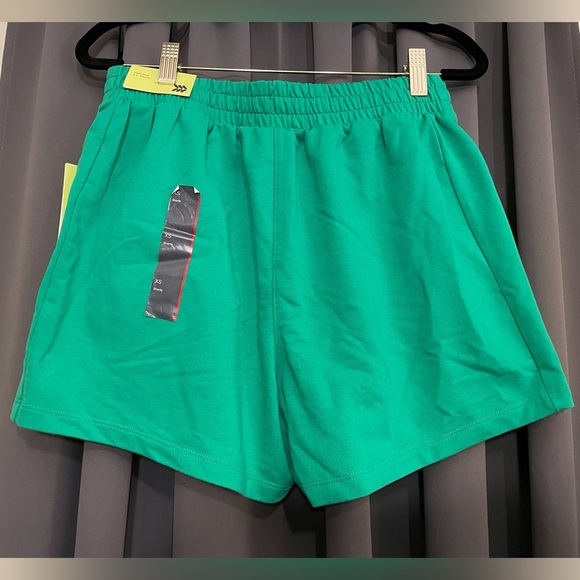 All In Motion High Rise Terry Shorts in Green - Picture 2 of 11